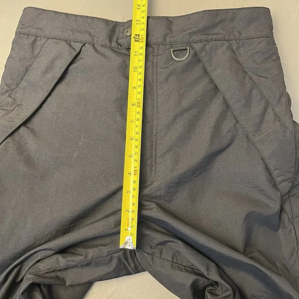VINTAGE North Face FULL LENGTH SIDE ZIP Insulated Snow Pants Medium Black
